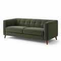 Canapé 3 places tissu polyester vert