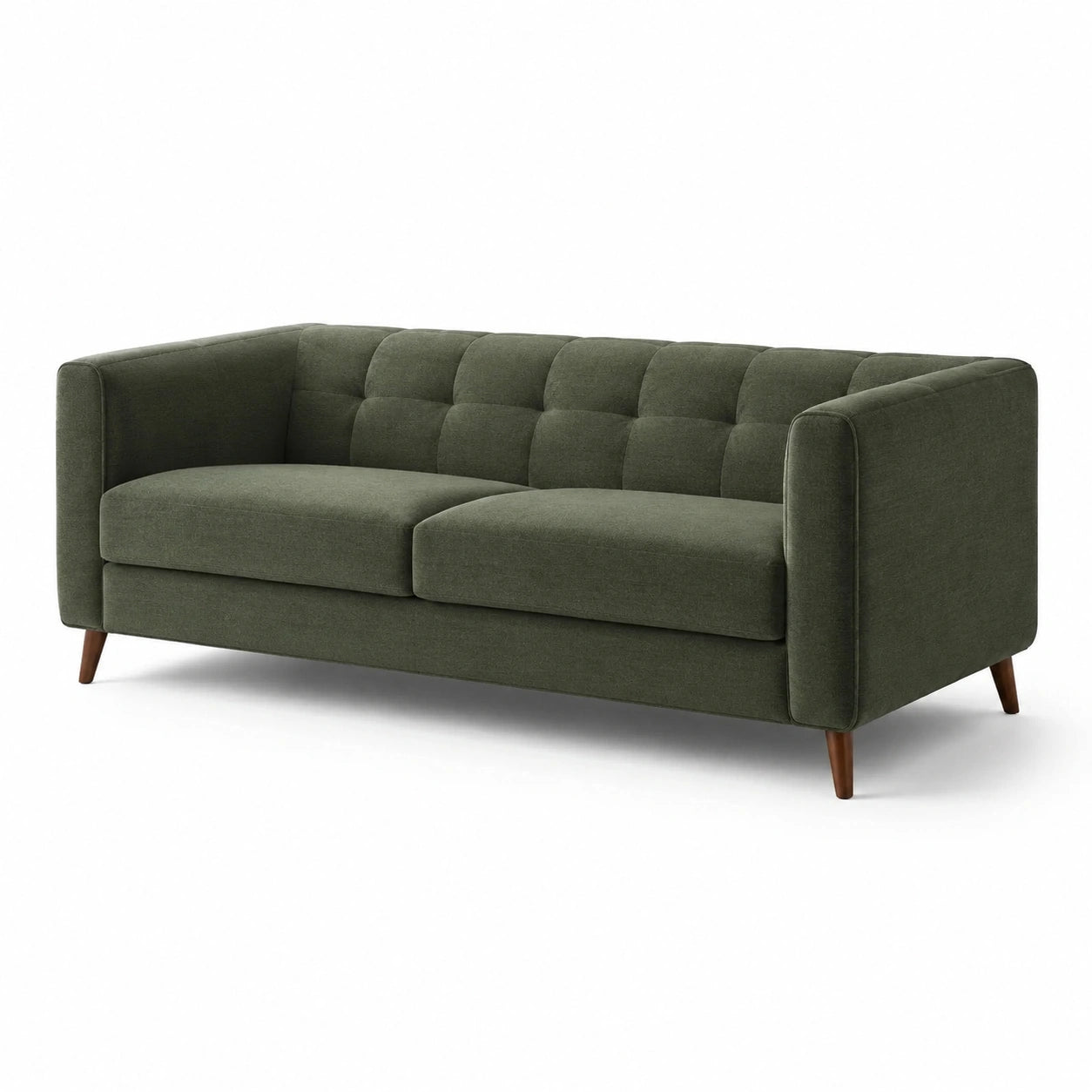 Canapé 3 places tissu polyester vert