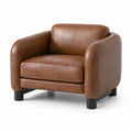 Fauteuil en cuir synthétique marron